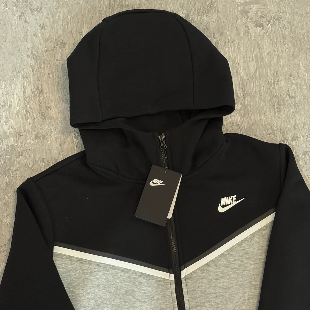 Sudadera Nike Sportswear Tech Fleece Full-Zip Hoodie (Black / Dark Grey Heather)